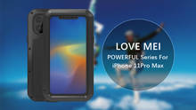 Металлический Чехол Love Mei для iPhone 11/iPhone 11 Pro/iPhone 11 Pro Max, мощный ударопрочный водонепроницаемый армированный чехол Gorilla Glass Film 2024 - купить недорого