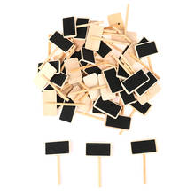 Wholesale Hot 50 Mini blackboard wood message slate rectangle clip clip panel card memos label 2024 - buy cheap