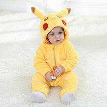 Macacão infantil de flanela para bebês, roupas 3d de desenho animado com orelha de urso para primavera e outono, macacão quente para recém-nascidos 2024 - compre barato