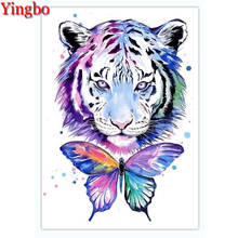 Full Square/round Diamond Painting Watercolor abstract art,tiger butterfly 5d diamond mosaic Home Decoration Embroidery Diamond 2024 - buy cheap