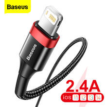 USB кабель Baseus для iPhone 12 11 Pro Max X XR XS 8 7 6 6s Plus, кабель для быстрой зарядки iPhone SE 5 5s iPad 2024 - купить недорого