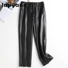 Tajiyane Pants for Women Real Sheepskin High Waist Trousers Korean Style Woman Genuine Leather Pants Mujer Pantalones TN2460 2024 - buy cheap