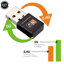 Adaptador Wifi USB, controlador gratuito, tarjeta de red Dongle, 600Mbps, 2,4G, 5ghz, antena USB, Ethernet, PC, Lan, receptor Wifi externo de CA para PC 2024 - compra barato