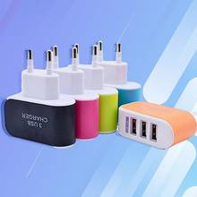 3.1A Triple USB Ports Home Travel AC Charger Adapter for EU Plug with Indicator 2024 - buy cheap