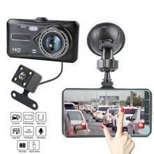 Cámara de salpicadero de DVR con pantalla táctil para coche, videocámara de visión trasera, DashCam de 4 pulgadas, 1080P, WDR, lente Dual, tarjeta de 32G, 4x4, accesorios todoterreno 2024 - compra barato