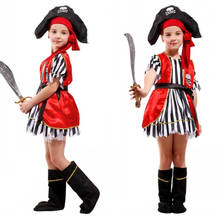 kids pirate clothing girls boy girl cosplay pirates in the caribbean captain jack sparrow halloween costume for kids dress 2024 - buy cheap