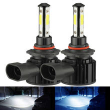 Novo 4 lados cob h7 lâmpada do farol led 9005 hb3 9006 hb4 h8 h11 led 360 graus 3d 10000lm carro luzes de nevoeiro automóveis lâmpada auto h7 2024 - compre barato