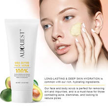 New AUQUEST Natural Face Scrub Facial Cleanser Deep Exfoliator Anti Aging Dead Skin Cleanser Shea Butter Wash Face Care 100g 2024 - buy cheap