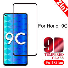 Tela cheia cola de vidro temperado para huawei honor 9c à prova de explosão protetor de tela de vidro em huawei honor 9c 2024 - compre barato