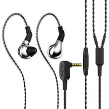 Blon bl03 1.2m universal 3.5mm plug alta fidelidade in-ear com fio fones de ouvido destacável esporte fone de ouvido confortável para usar para o telefone, mp3, mp4 2024 - compre barato