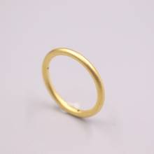 Anillo de oro amarillo de 24K para mujer, oro duro 3D auténtico, superficie lisa, hueco, amor femenino de la suerte, anillo de oro de boda US 5-10, 999 2024 - compra barato