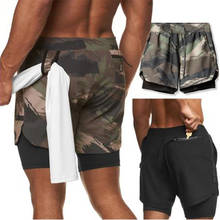 2021 Summer Running Shorts Men 2 in 1 Sports Jogging Fitness Shorts Training Quick Dry Mens Gym Men Shorts Sport gym Short Pants 2024 - buy cheap