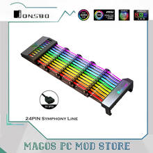 JONSBO Rainbow Bridge, RGB Trunking Cover For 24Pin ATX Cable MOD Symphony Line, 5V Rainbow RGB M/B SYNC 2024 - buy cheap