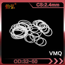 White Silicon O-Ring 5PCS/lot Silicone/VMQ CS2.4mm OD32/34/35/38/40/42/44/45/48/50mm Rubber Seal Gasket Rings Washer 2024 - buy cheap