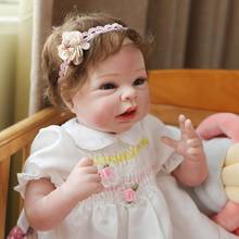 Новое поступление, Кукла Reborn Baby 22 ''55 см, Реалистичная кукла reborn Baby, мягкая силиконовая кукла с кривым ртом, детский подарок 2024 - купить недорого