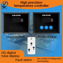 A10s display digital termostato inteligente dc 12v controlador de temperatura ntc sensor físico/botão toque com controle remoto infravermelho 2024 - compre barato