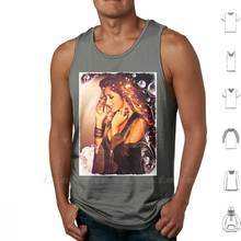 Lara fabian tank top algodão colete sem mangas masculino feminino 2024 - compre barato