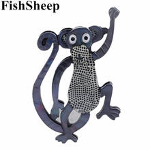Broches de acrílico de FishSheep para mujer y niño, broches de dibujos animados de animales bonitos, alfileres para mujer, accesorios de ropa, regalos de Año Nuevo 2024 - compra barato