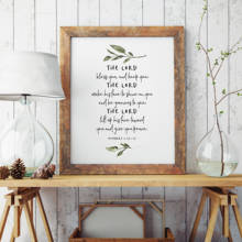 Bible Verse Quote Poster Prints The Lord Bless You and Keep You Christian Home Decor Scripture Wall Art Canvas Painting Picture 2024 - buy cheap