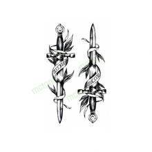 Waterproof Temporary tatoo stickers Knife dagger letter tatto Tatuajes Hand Tatouage Body  flash fakeTattoo Sticker Taty 2024 - buy cheap