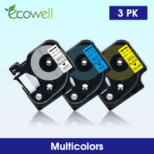 Ecowell 3PK 45013 45016 45018 label cassette Compatible for Dymo D1 45013 Tape for Dymo LabelManager LM 280 160 100 120 Printer 2024 - buy cheap