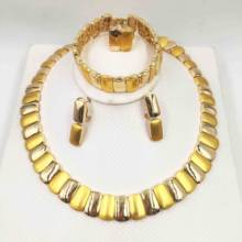 fashion high quality jewelry wedding set in African protective color Dubai Italian women Necklace Earrings tourism jewelry 2024 - buy cheap