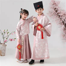 Children Ancient Chinese Costume Girl Hanfu Dress Vintage Tang Baby Boy Kids Folk Dance Traditional Clothing Festival Outfits 2024 - buy cheap