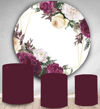wedding flower backdrop Round Panel circle background bridal shower party decoration candy dessert table banner customize text 2024 - buy cheap
