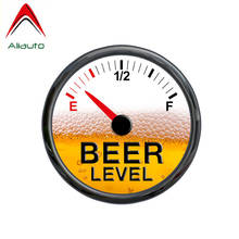 Aliauto Funny Beer Level Meter Gauge Decal Automobiles & Motorcycles PVC Car Sticker Waterproof Suncreen,14cm*14cm 2024 - buy cheap
