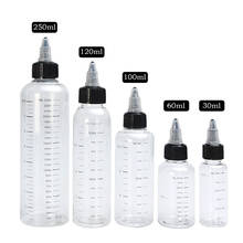 5pcs 30ml/60ml/100ml/120ml/250ml Clear Round Empty Bottle Container For Tattoo Ink Color Pigment with Cap Tattoo Accessories 2024 - buy cheap