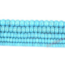 Fctory Price Howlite Turquoises Rondelle Beads 16" Strand 6 8 10 12MM Pick Size For Jewelry Making 2024 - buy cheap