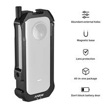 Câmera de ação com suporte para sapato, equipamento de proteção de liga de alumínio C-ONE x2 para câmera de ação magnética insta360 one x2 2024 - compre barato