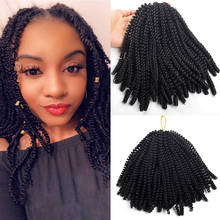 MTmei Hair 8 Inch Spring Twist Hair Crochet Braids Passion Twist Ombre Braiding Hair Extensions Jamaica Bouncy Twist Hair 2024 - buy cheap