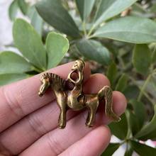 CHINA antique Pure copper fengshui lovely Monkeys ride horses small Statue Metal crafts family decorations pendant 2024 - buy cheap