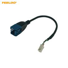Автомобильный аудио-вход FEELDO, медиа-провод для передачи данных, мини-USB к 4-контактному кабелю, адаптер для Nissan Ford серии USB AUX 2024 - купить недорого