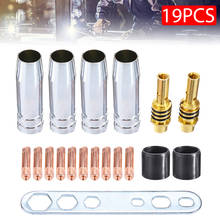 19Pcs/set M6 Torch Welder Contact Tips Gas Nozzle MIG Welder Consumable Welding Tools For MIG/MAG MB-15AK Weling Torch 2024 - buy cheap