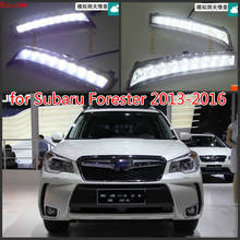2Pcs/Pair SUNKIA Daylight Fog Lamp Car LED Daytime Running Light Black Cover DRL for Subaru Forester 2013 2014 2015 2016 2024 - buy cheap