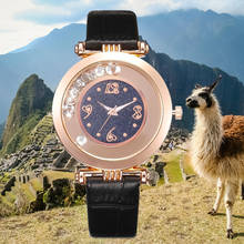 NEW Fashion Luxury Brand Leather Quartz Wristwatch Ladies Dress Rhinestone Watch Women Watches Reloj Mujer Montre Femme Clock 2024 - buy cheap