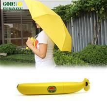 New Cute Banana Umbrella Women Rain 3 Fold Umbrellas Kids Sun And Rain Creative Paraguas For Gifts 2024 - buy cheap