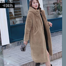 TUHAO Faux Fur Coat Women  Winter Korean Loose Long Overcoat Female Warm Teddy Jacket Women's Clothing  Thicken WM13 2024 - buy cheap