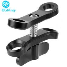 Aluminum Diving Ball Clamp 2 Holes Long Butterfly Clip SLR Camera Light Arm Tray Bracket Mount Adapter Underwater Photography 2024 - buy cheap