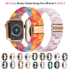 Pulseira de resina para apple watch, para substituição de bracelete de iwatch band se 6 5 4 40mm 44mm, séries 6 3 2 38mm 42mm 2024 - compre barato