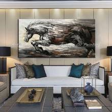 Pintura a óleo de cavalo artirx, pintura abstrata moderna sobre tela, arte pop, imagem de parede para sala de estar, decoração de casa, presente 2024 - compre barato