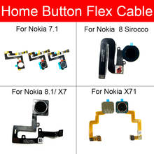 Cinta flexible con sensor de huellas dactilares para Nokia 7,1 X71 X7 8 8,1 Sirocco botón de inicio trasero tecla de retorno Sensor táctil piezas de cable flexible 2024 - compra barato