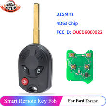 Keyecu 3 botão 315mhz oucd6000022 chave remota para ford escape fiesta trânsito conectar 2012 2013 2014 2015 16 2017 4d63 80bit chip 2024 - compre barato