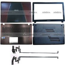 Cubierta trasera LCD para portátil, bisel frontal, bisagras, reposamanos, cubierta inferior para ASUS ROG Strix ZX53 ZX53V ZX53VD ZX53VW FX53 GL553 GL553V, novedad 2024 - compra barato