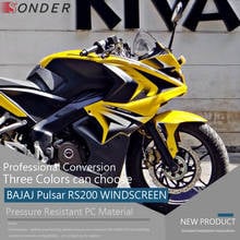 Черное Лобовое стекло мотоцикла для BAJAJ Pulsar RS200 RS 200 защитные дефлекторы аксессуары 2024 - купить недорого