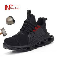 2019 New Men's Steel Toe Work Safety Shoes Casual Breathable Outdoor Sneakers Puncture Proof Boots Comfortable safety shoes36-38 2024 - buy cheap