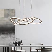 Lámpara colgante de oro minimalista para comedor, sala de estar, Bar, dormitorio, iluminación nórdica, LED creativo 2024 - compra barato