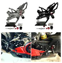 CNC Adjustable Footrest Rearsets Foot Pegs Set For Ducati Panigale V4/S/R 2018 2019 2020 2024 - buy cheap
